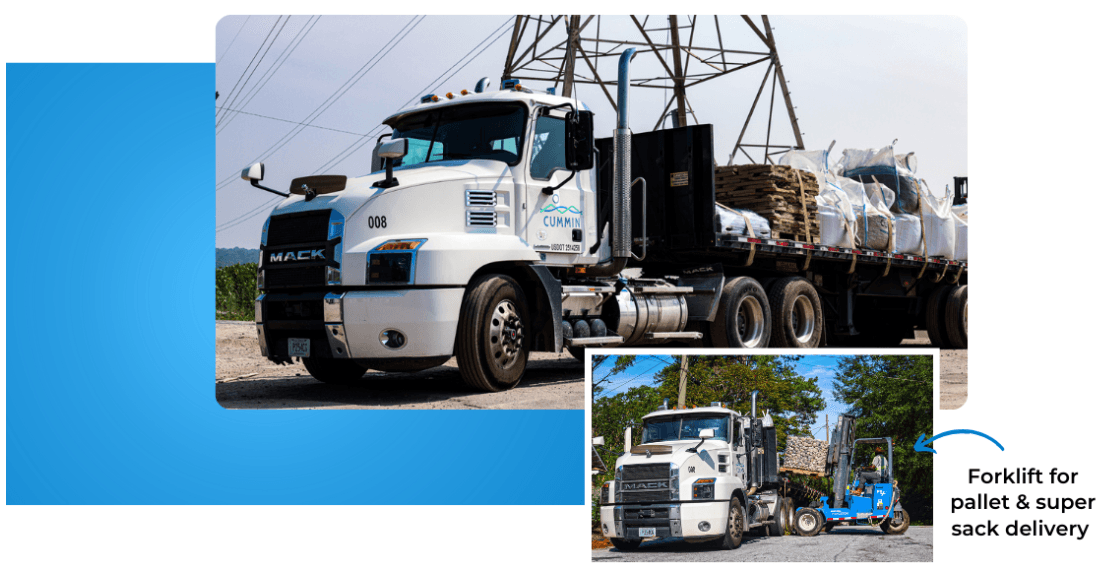 Flatbed with Forklift